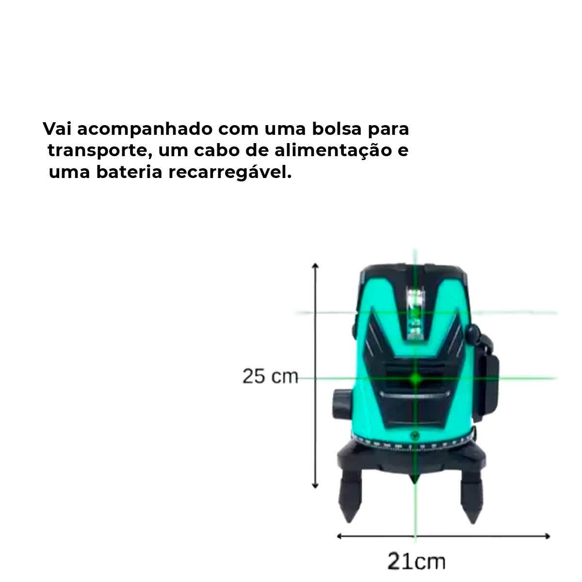 nível laser 2 linhas 40m multiuso profissional