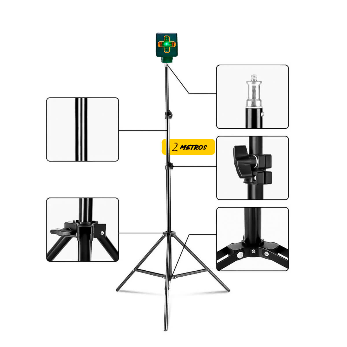 kit nível laser verde 20 metros multiuso profissional com tripé