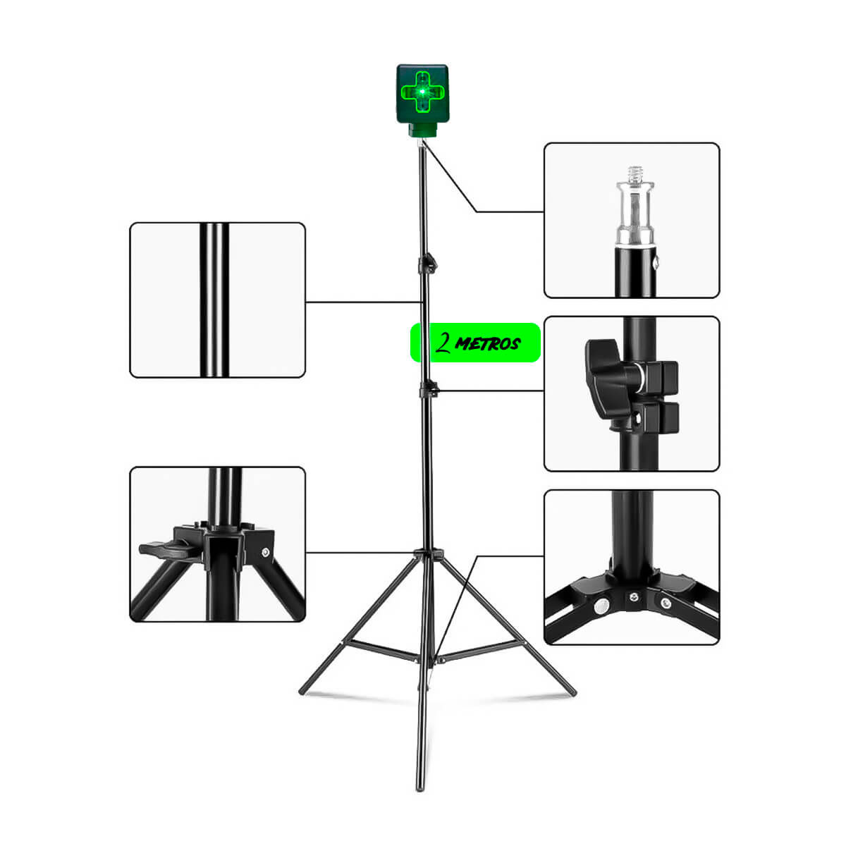 kit nível laser exbom 20 metros multiuso profissional com tripé