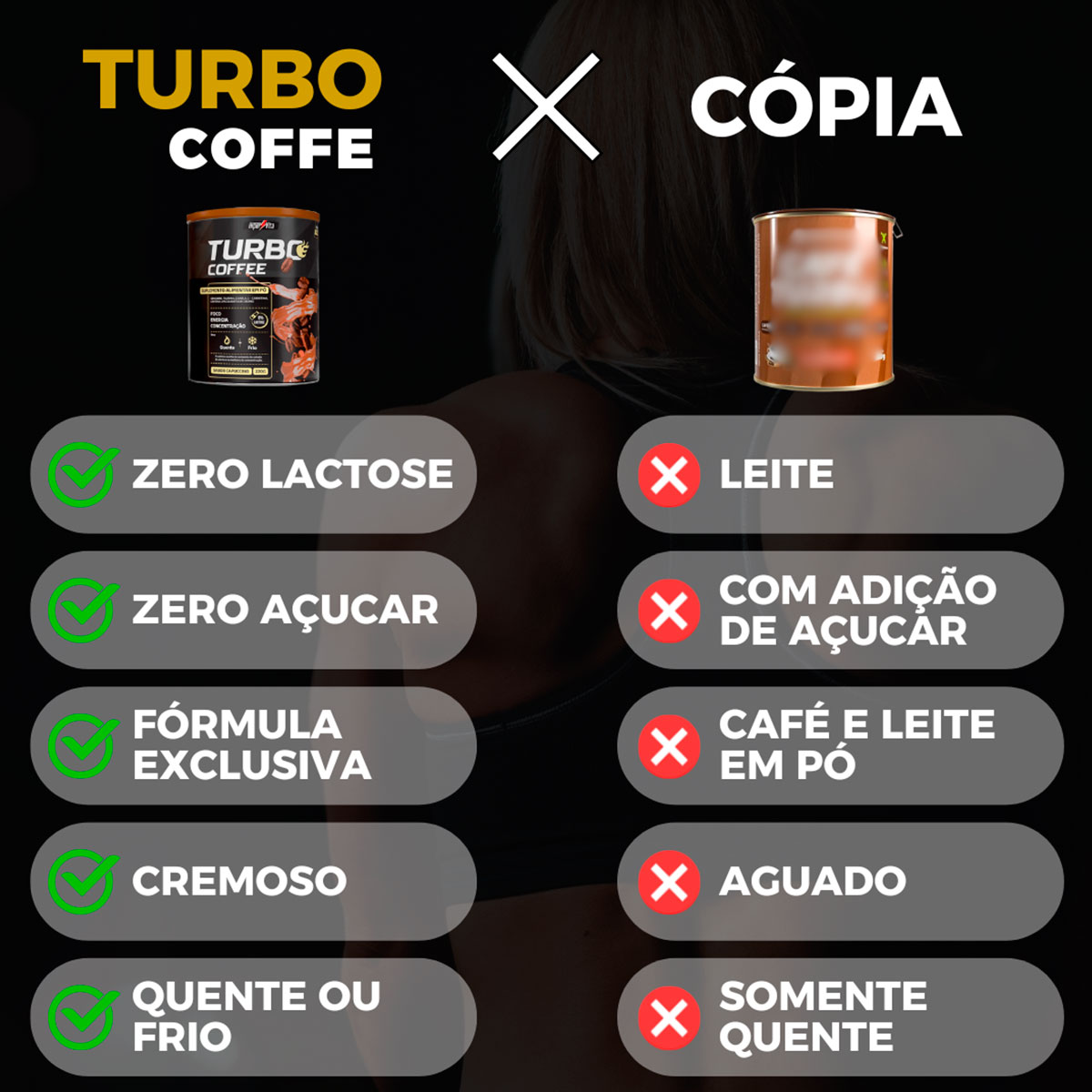 suplemento alimentar zero açucar turbo coffee hipervita